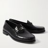 Logo-Detailed Leather Loafers - FR Logo-Detailed Leather Loafers - FR