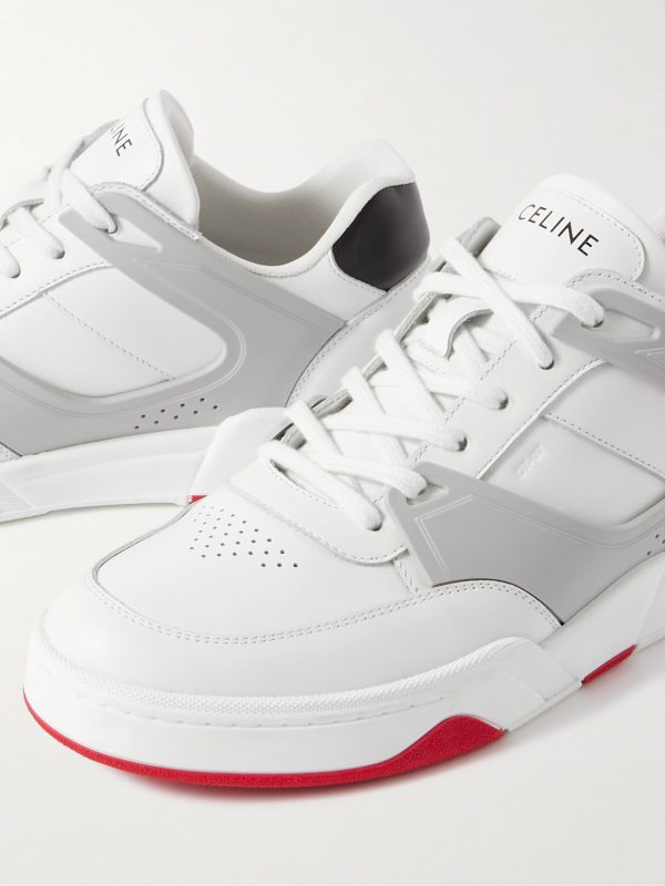 CT-07 Rubber-Trimmed Leather Sneakers - CU