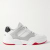 CT-07 Rubber-Trimmed Leather Sneakers