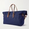 Cabine Leather-Trimmed Cotton-Canvas Holdall - BK