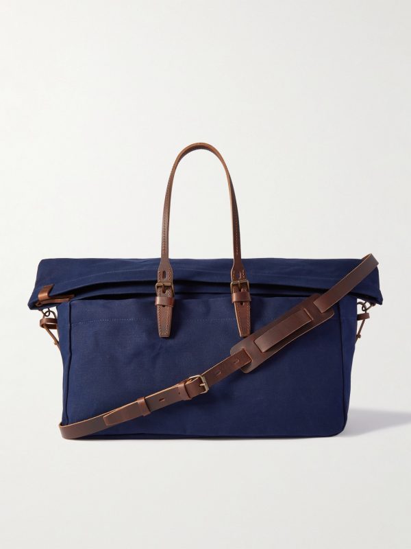 Cabine Leather-Trimmed Cotton-Canvas Holdall