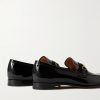 Bailey Chain-Embellished Patent-Leather Penny Loafers - BK Bailey Chain-Embellished Patent-Leather Penny Loafers - BK
