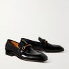 Bailey Chain-Embellished Patent-Leather Penny Loafers - FR Bailey Chain-Embellished Patent-Leather Penny Loafers - FR