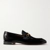 Bailey Chain-Embellished Patent-Leather Penny Loafers Bailey Chain-Embellished Patent-Leather Penny Loafers