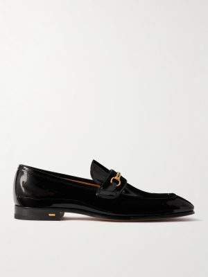 Bailey Chain-Embellished Patent-Leather Penny Loafers Bailey Chain-Embellished Patent-Leather Penny Loafers