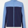 Dunes Logo-Print Colour-Block Stretch-Jersey Golf Jacket