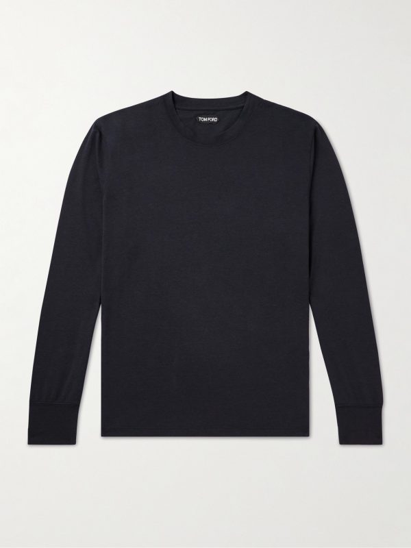 Slim-Fit Lyocell and Cotton-Blend Jersey T-Shirt Slim-Fit Lyocell and Cotton-Blend Jersey T-Shirt