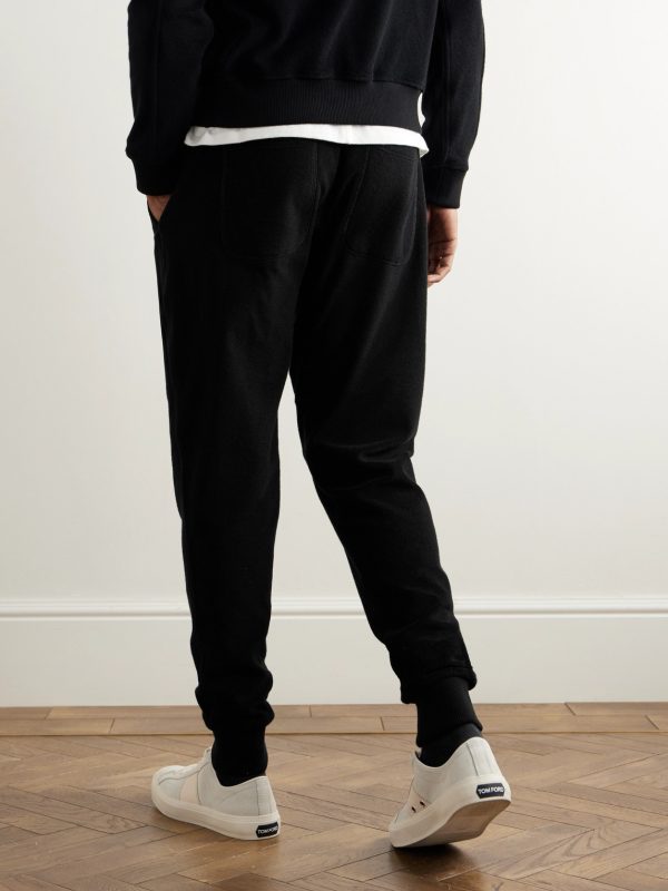 Tapered Cotton-Terry Sweatpants - BK Tapered Cotton-Terry Sweatpants - BK