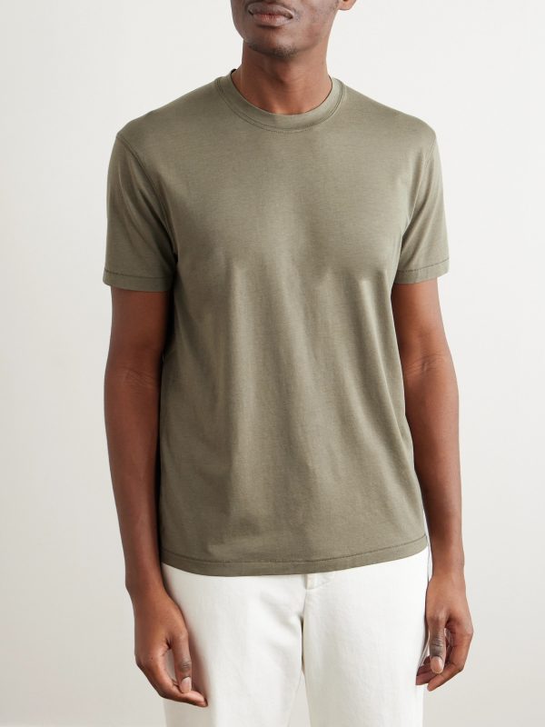 Slim-Fit Lyocell and Cotton-Blend Jersey T-Shirt - FR Slim-Fit Lyocell and Cotton-Blend Jersey T-Shirt - FR