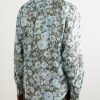 Button-Down Collar Floral-Print Lyocell Shirt - BK