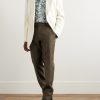 Button-Down Collar Floral-Print Lyocell Shirt - OU