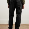 New Enzyme Straight-Leg Cotton-Twill Drawstring Cargo Trousers - BK New Enzyme Straight-Leg Cotton-Twill Drawstring Cargo Trousers - BK