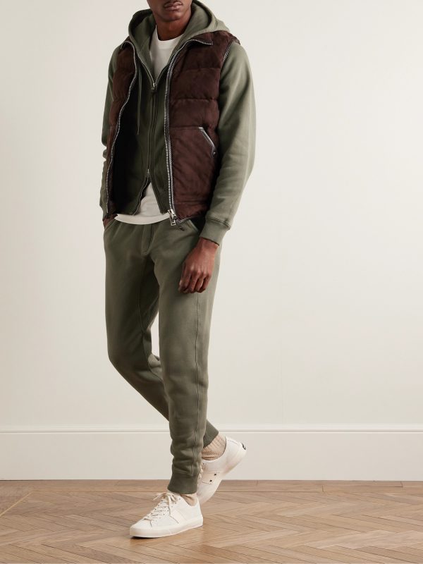Tapered Garment-Dyed Cotton-Jersey Sweatpants - OU Tapered Garment-Dyed Cotton-Jersey Sweatpants - OU