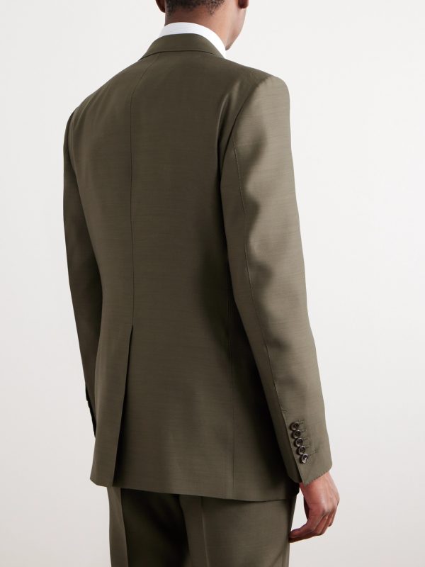 Wool and Silk-Blend Suit Jacket - BK Wool and Silk-Blend Suit Jacket - BK