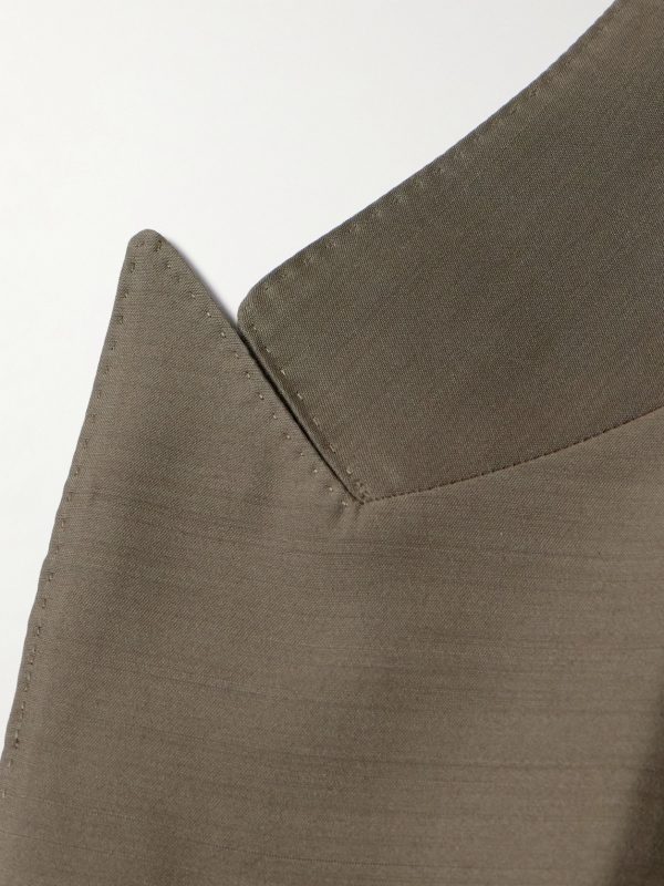 Wool and Silk-Blend Suit Jacket - E1 Wool and Silk-Blend Suit Jacket - E1
