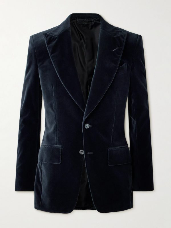 Atticus Slim-Fit Cotton-Velvet Blazer Atticus Slim-Fit Cotton-Velvet Blazer