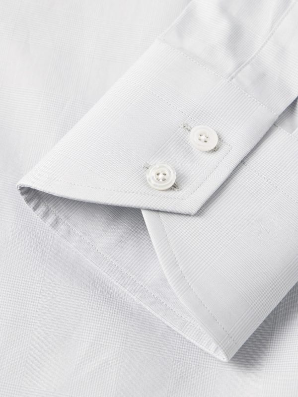 Slim-Fit Cutaway-Collar Prince Of Wales Checked Cotton-Poplin Shirt - CU Slim-Fit Cutaway-Collar Prince Of Wales Checked Cotton-Poplin Shirt - CU