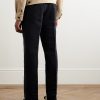 Straight-Leg Cotton-Twill Trousers - BK