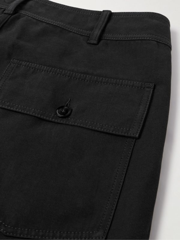 Straight-Leg Cotton-Twill Trousers - E1