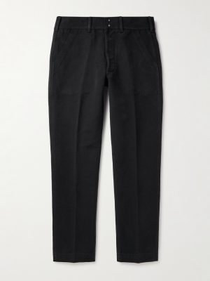 Straight-Leg Cotton-Twill Trousers Straight-Leg Cotton-Twill Trousers