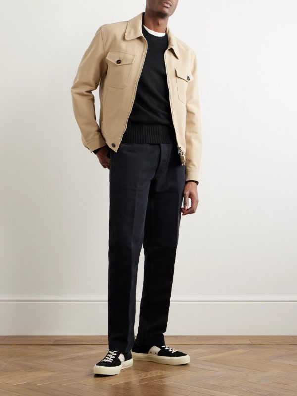 Straight-Leg Cotton-Twill Trousers - OU