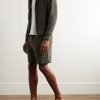 Straight-Leg Cotton-Terry Shorts - OU Straight-Leg Cotton-Terry Shorts - OU