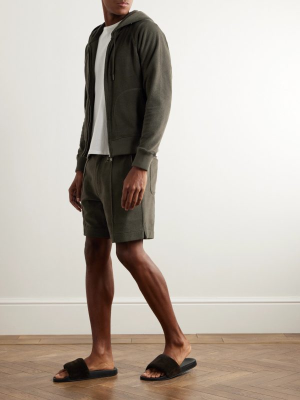 Straight-Leg Cotton-Terry Shorts - OU Straight-Leg Cotton-Terry Shorts - OU