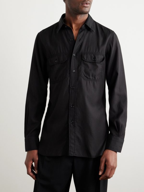 Cutaway-Collar Twill Shirt - FR Cutaway-Collar Twill Shirt - FR