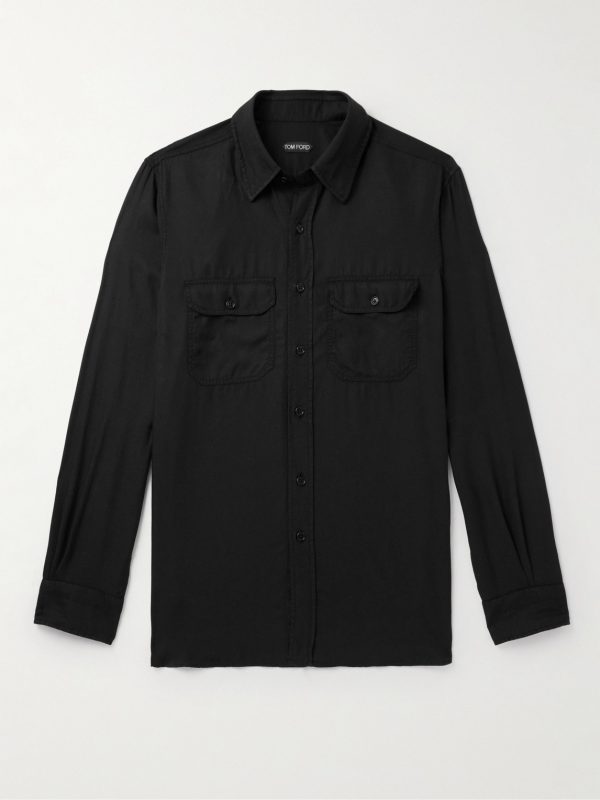 Cutaway-Collar Twill Shirt Cutaway-Collar Twill Shirt