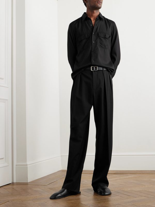 Cutaway-Collar Twill Shirt - OU Cutaway-Collar Twill Shirt - OU