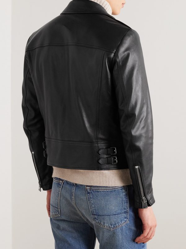Full-Grain Leather Biker Jacket - BK Full-Grain Leather Biker Jacket - BK