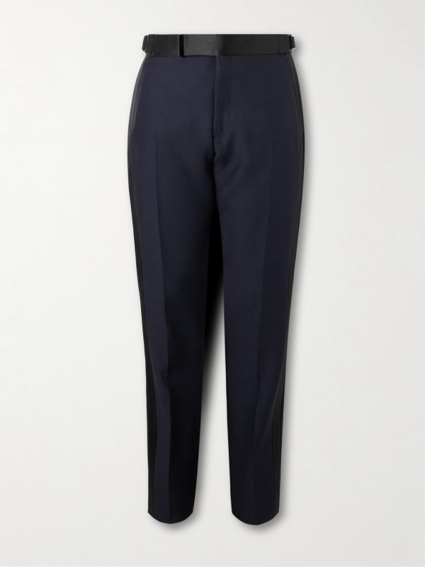 Straight-Leg Wool and Silk-Blend Tuxedo Trousers Straight-Leg Wool and Silk-Blend Tuxedo Trousers