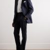 Straight-Leg Wool and Silk-Blend Tuxedo Trousers - OU Straight-Leg Wool and Silk-Blend Tuxedo Trousers - OU