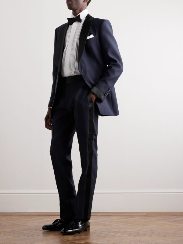 Straight-Leg Wool and Silk-Blend Tuxedo Trousers - OU Straight-Leg Wool and Silk-Blend Tuxedo Trousers - OU