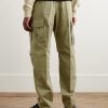 New Enzyme Straight-Leg Cotton-Twill Drawstring Cargo Trousers - BK New Enzyme Straight-Leg Cotton-Twill Drawstring Cargo Trousers - BK