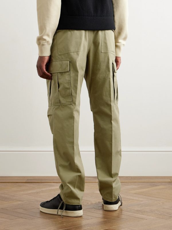 New Enzyme Straight-Leg Cotton-Twill Drawstring Cargo Trousers - BK New Enzyme Straight-Leg Cotton-Twill Drawstring Cargo Trousers - BK