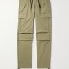 New Enzyme Straight-Leg Cotton-Twill Drawstring Cargo Trousers New Enzyme Straight-Leg Cotton-Twill Drawstring Cargo Trousers