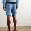 Straight-Leg Cotton-Terry Shorts - BK Straight-Leg Cotton-Terry Shorts - BK