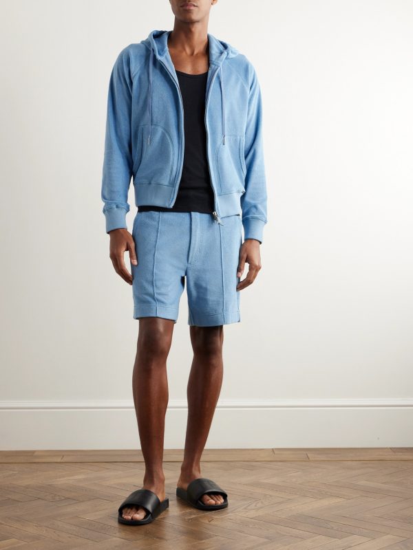 Straight-Leg Cotton-Terry Shorts - OU Straight-Leg Cotton-Terry Shorts - OU