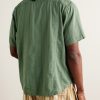 Camp-Collar Striped Cotton-Blend Seersucker Shirt - BK