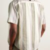 Riis Camp-Collar Striped Cotton-Gauze Shirt - BK