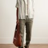 Riis Camp-Collar Striped Cotton-Gauze Shirt - OU