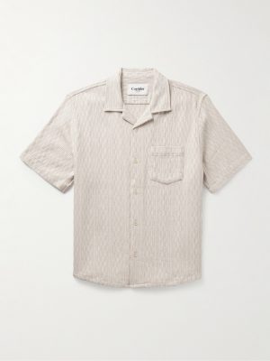 Camp-Collar Cotton-Jacquard Shirt Camp-Collar Cotton-Jacquard Shirt