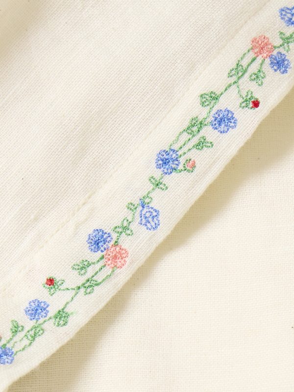 Hamsa Camp-Collar Embroidered Cotton Shirt - CU Hamsa Camp-Collar Embroidered Cotton Shirt - CU