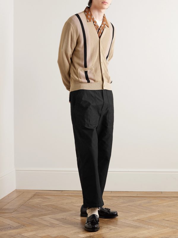 Wide-Leg Cotton Trousers - OU Wide-Leg Cotton Trousers - OU