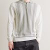 Striped Knitted Polo Shirt - FR Striped Knitted Polo Shirt - FR