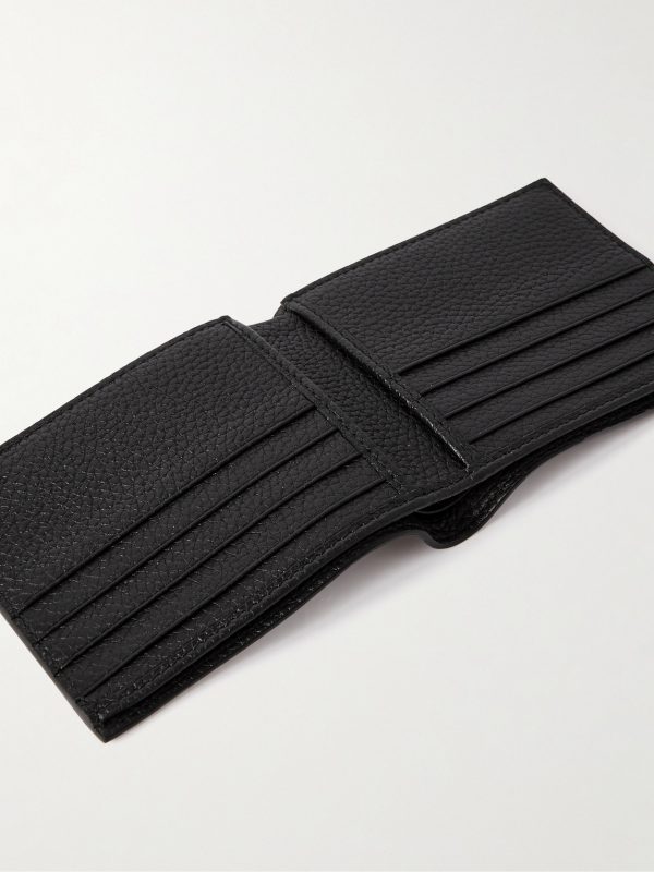 Logo-Embellished Full-Grain Leather Billfold Wallet - E1 Logo-Embellished Full-Grain Leather Billfold Wallet - E1