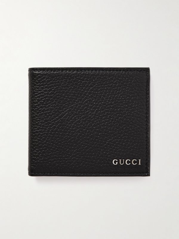 Logo-Embellished Full-Grain Leather Billfold Wallet Logo-Embellished Full-Grain Leather Billfold Wallet