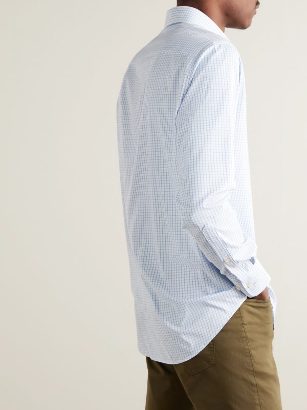 Hanford Button-Down Collar Checked Twill Shirt - BK Hanford Button-Down Collar Checked Twill Shirt - BK