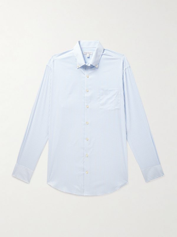 Hanford Button-Down Collar Checked Twill Shirt Hanford Button-Down Collar Checked Twill Shirt